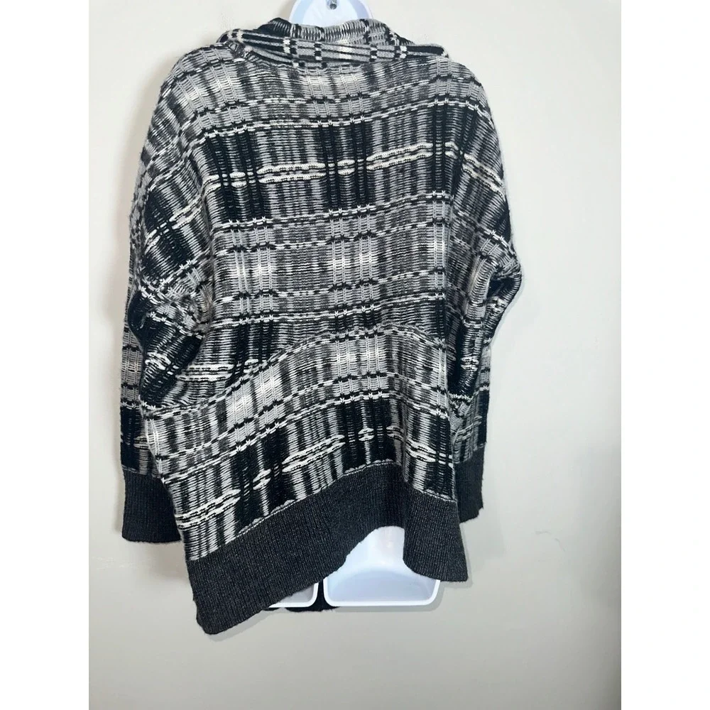 Victoria's Secret Plaid Mohair Wool Blend‎ Oversized Cardigan Sweater Size S